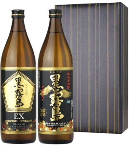 Amazon.co.jp: 黒霧島・赤霧島・茜霧島 ギフト箱入り 900ml×3本セット